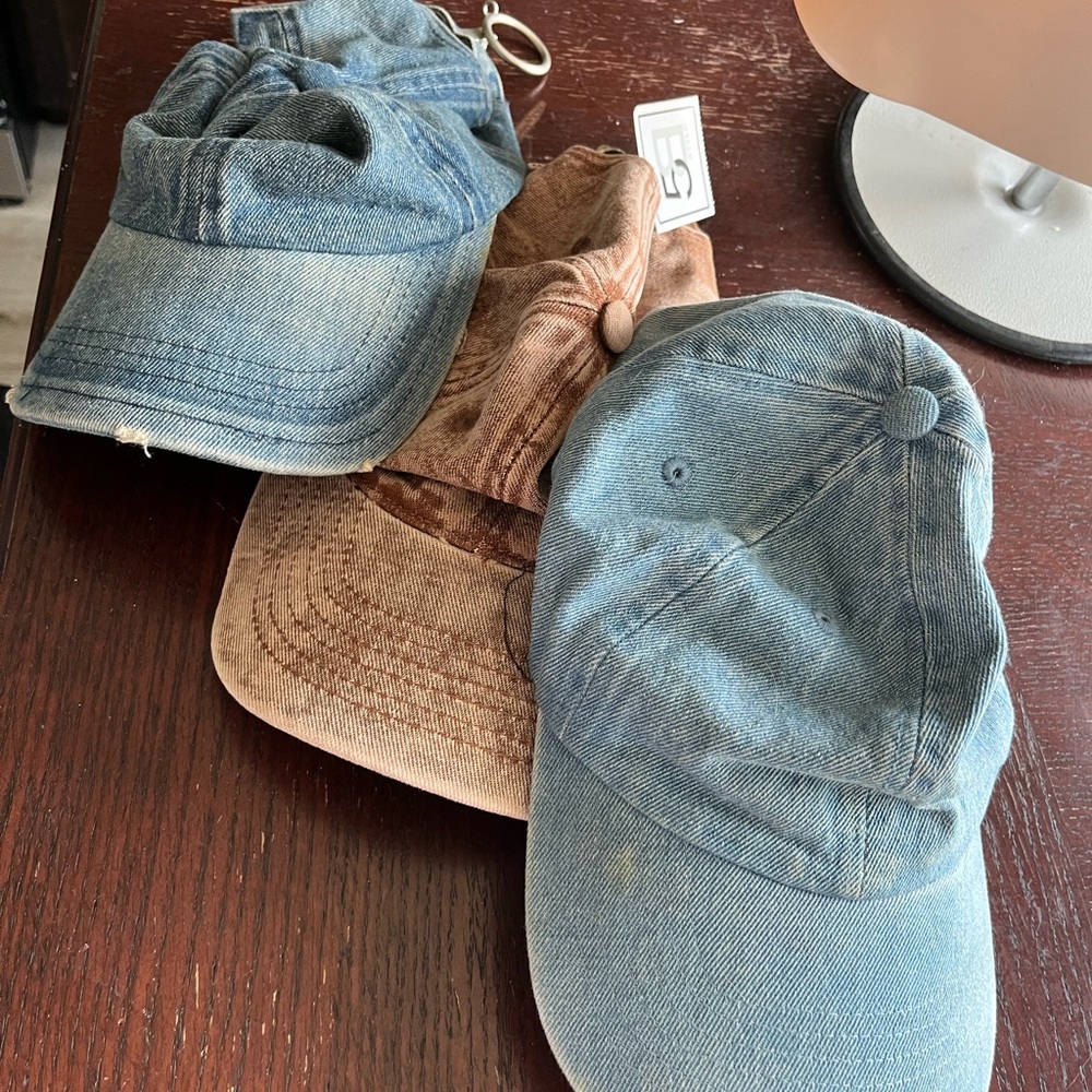 Casual Denim and Brown Caps